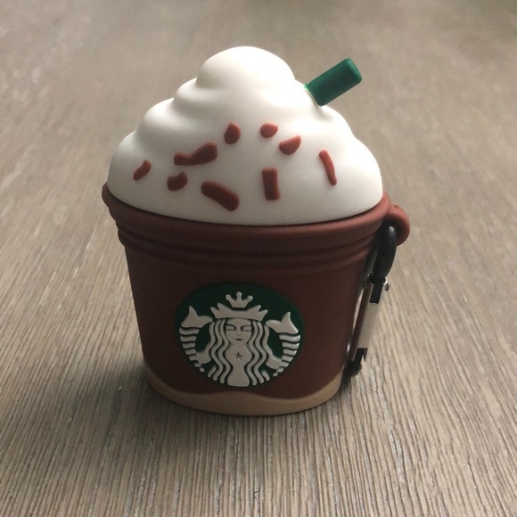 Starbucks Accessories - AirPods 2/1 case Starbucks cup + keychain